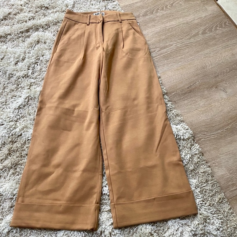 NWT I.AM.GIA Camel Wide Leg Mira Pants S - Picture 9 of 10